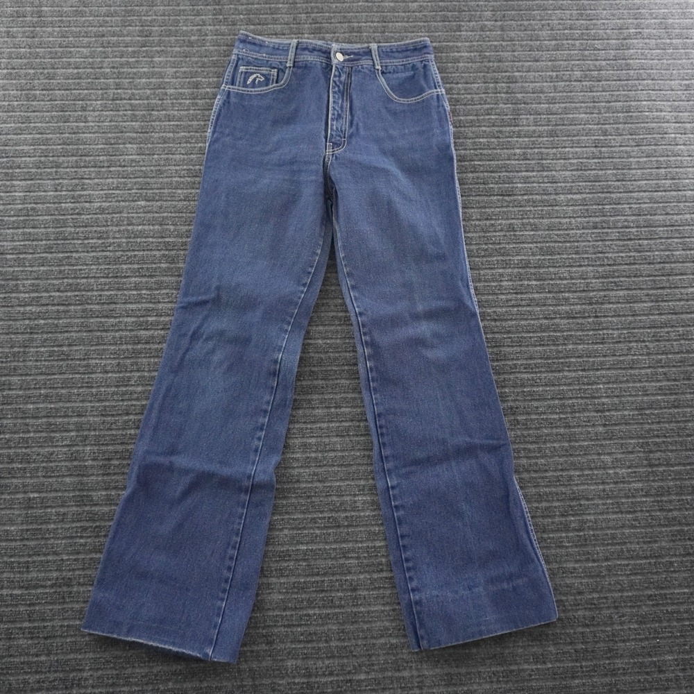 Vintage 80s Jordache Straight Leg Jeans Womens 34 Blue High Rise Denim